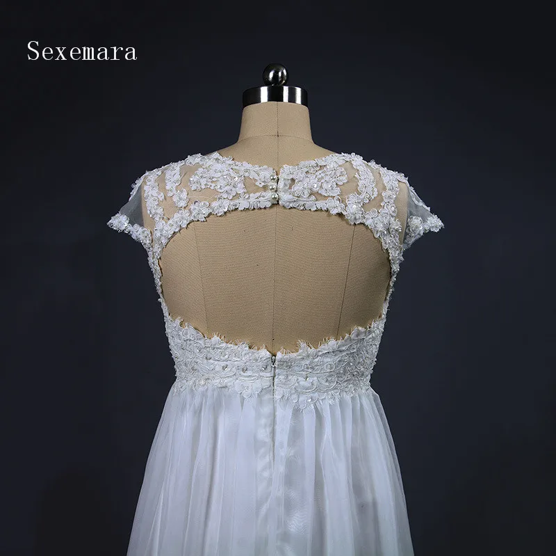 Vestido de noiva Свадебные платья с коротким рукавом сексуальное, с лифом сердечком, с открытой спиной длиной до пола шифоновое платье для беременных мам невесты