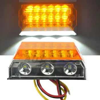 

2Pcs Car LED Side Lights 24V 15 LED off Side Super Bright Marker Lamps for Trailer Truck Floor Lamp Multifunction Auto