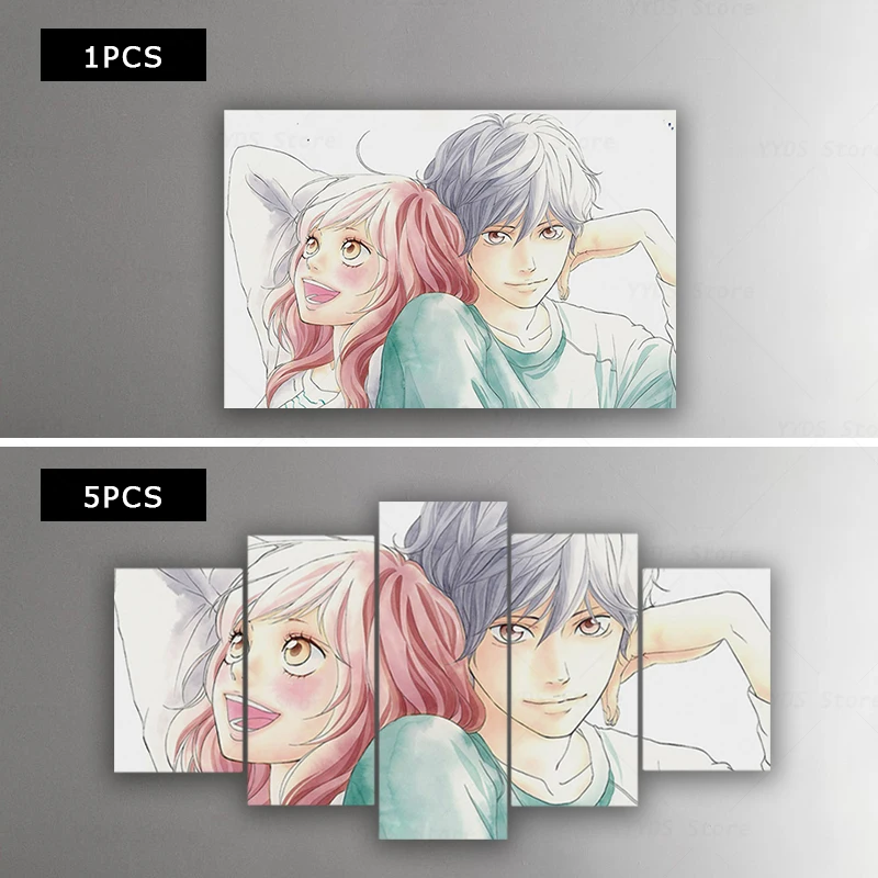 Anime Ao Haru Ride Love Fantasy Fabric Canvas Poster Living Room Home Wall  Decorative Canvas Art Prints Picture - Painting & Calligraphy - AliExpress