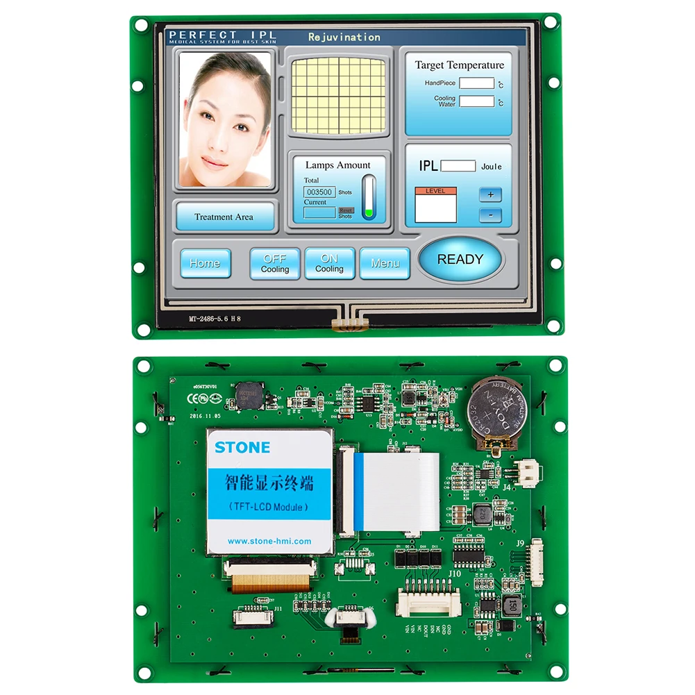 

5.6 inch Resistive Touch Screen Panel with Controller Board + Serial Interface for Industrial Use 100PCS