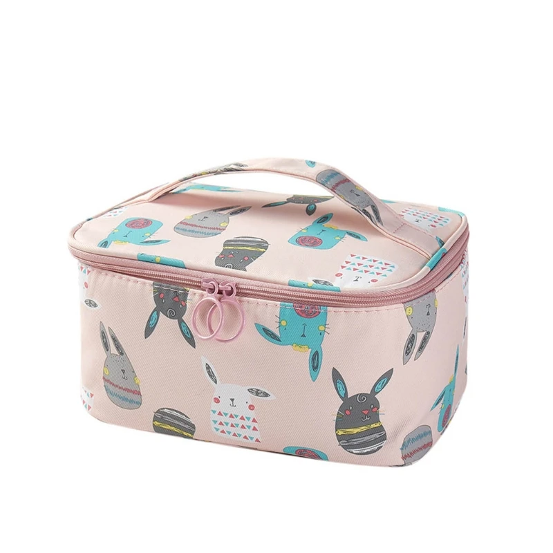 

Portable Travel Cosmetic Bag Organizer Multifunction Case with Double Zipper Toiletry Bag