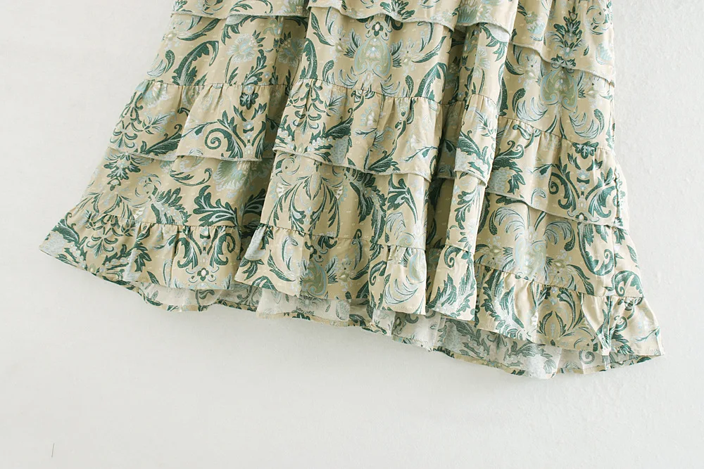 KIYUMI, бохо платье, женское, оборки, подол, вискоза, платье, осень, Vestido, длинный рукав, v-образный вырез, свободные платья, верхняя одежда, Пляжное, Повседневное платье