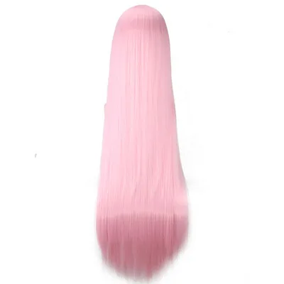 Anime DARLING in the FRANXX 02 Zero Two Cosplay Costume Wigs 100cm Long Pink Synthetic Hair Perucas  + Wig Cap