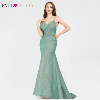 

Sexy Sparkle Prom Dresses Ever Pretty EZ07828DG Spaghetti Straps V-Neck Backless Sweep Train Formal Party Gowns Vestidos De Gala
