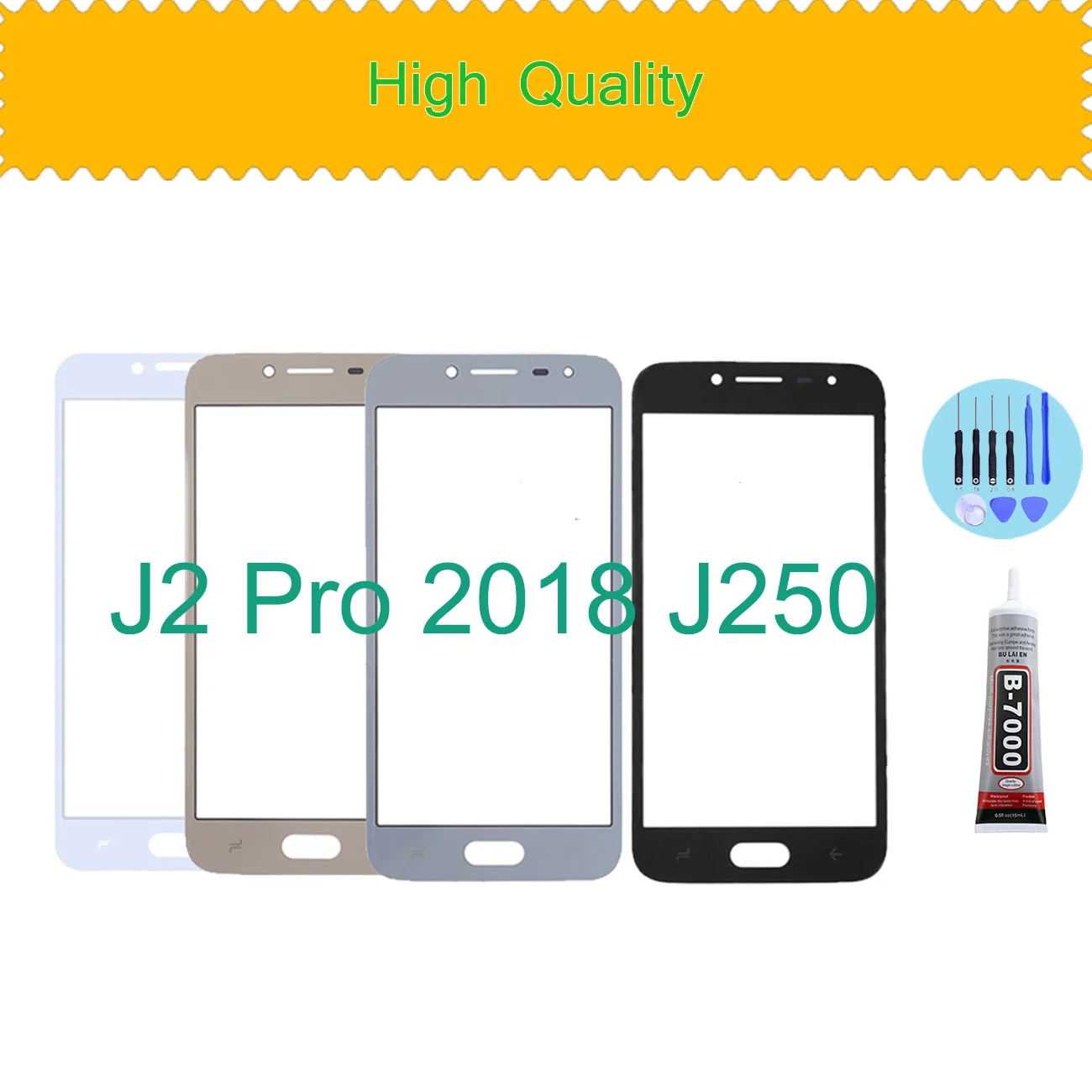 Сменное переднее Сенсорное ЖК-стекло для Samsung Galaxy J2 Pro 2018 J250 J250F J250F/DS | Мобильные