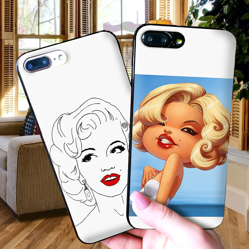 Для iPhone 6 6s 7 8 Plus X XR XS Max 5 5S SE чехол для телефона Мэрилин м мультфильм Симпатичные из