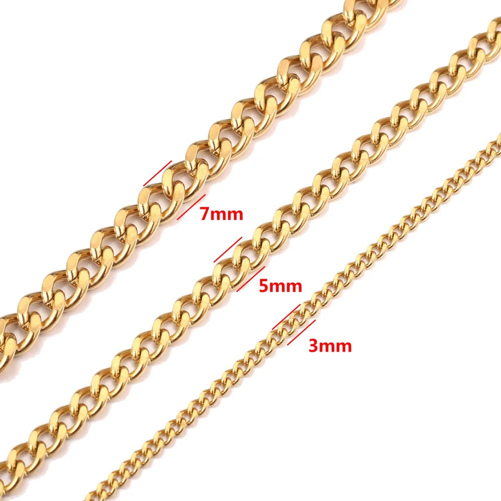 Gold Filled Chain Jewelry Making  18k Gold Chain Jewelry Making - 2m 3mm  Gold Chain - Aliexpress