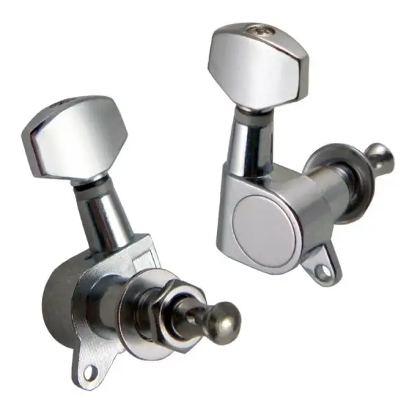 Chrome Enclosed Guitar Tuning Pegs Tuners with steel string For Acoustic Electric Guitars 6R Guitar Accessories