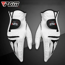 PGM 1 шт. Для Мужчин's Гольф перчатки левой и правой руки из мягкой дышащей ткани чистый овчины с анти-скольжение гранулы Гольф перчатки спортивных аксессуаров