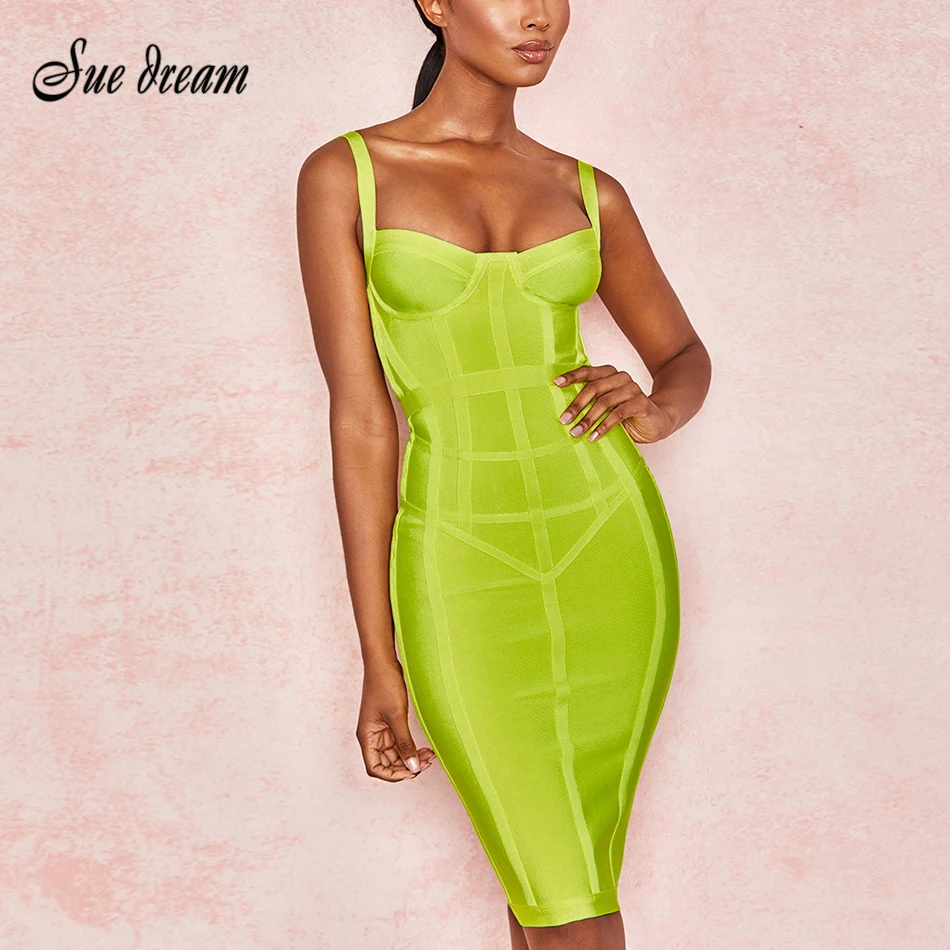 2019-t-nouvelle-haute-qualit-femmes-jaune-vert-spaghetti-moulante-genou-longueur-rayonne-bandage-sexy-robe