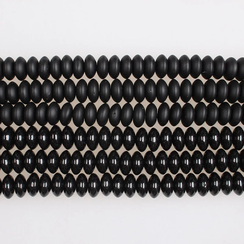 35 Perline Agata Onice Nero Opaco 10mm - Pietre Naturali Per Gioielli