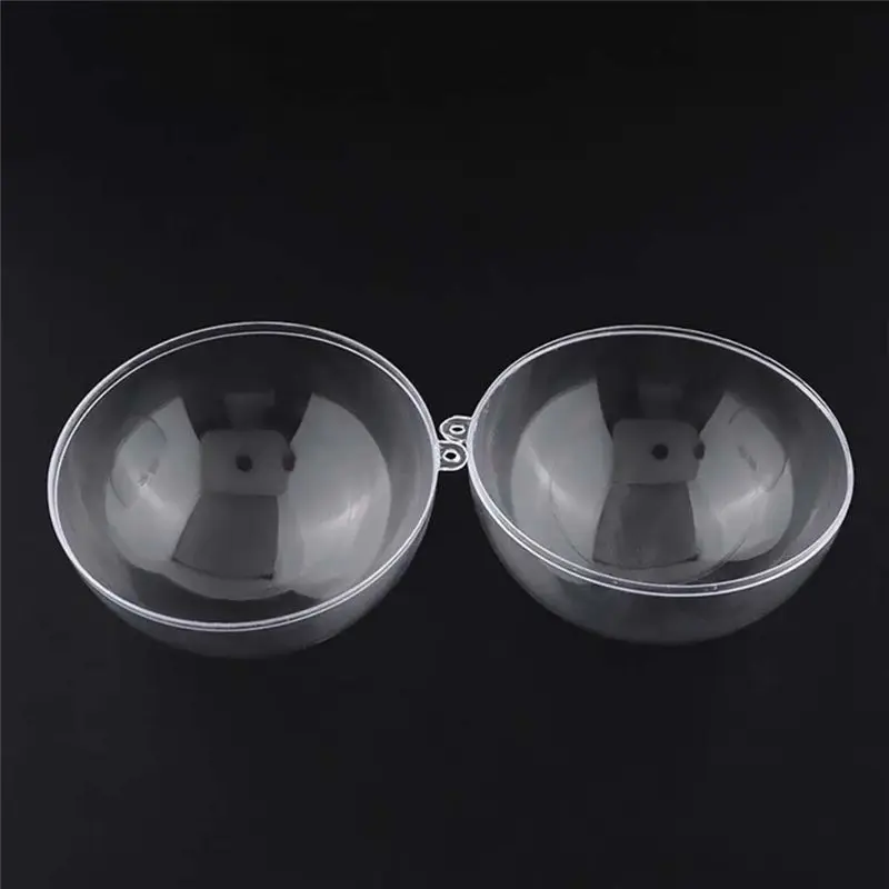 10pcs Transparent Open Plastic Clear Balls Christmas Tree Balls Christmas Decoration Party Kids DIY Party Supplies Party Gift
