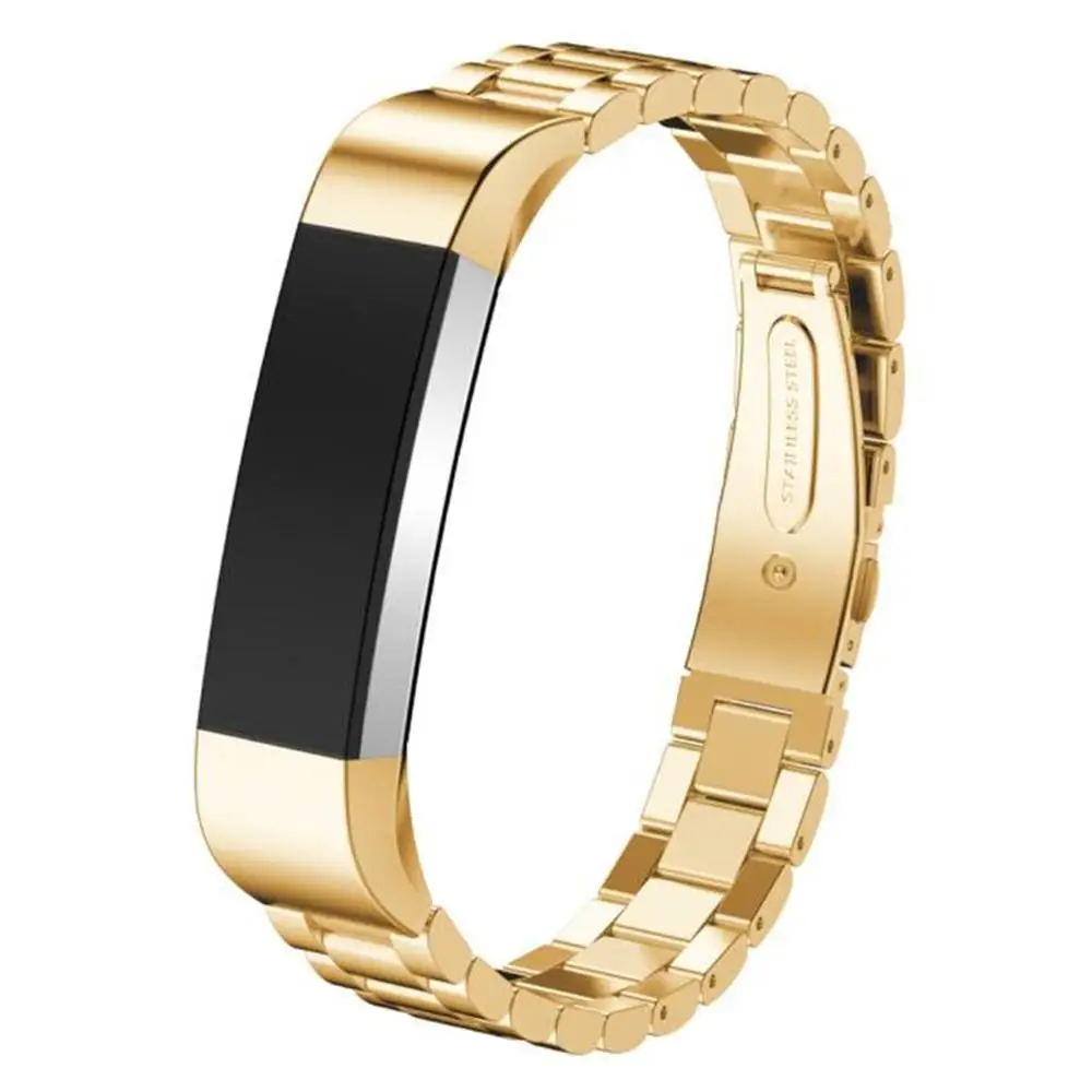Ремешки для наручных часов браслет звенья для Fitbit Alta HR ремешки Звенья из нержавеющей стали умные часы полосы Высокое качество Замена - Цвет ремешка: gold