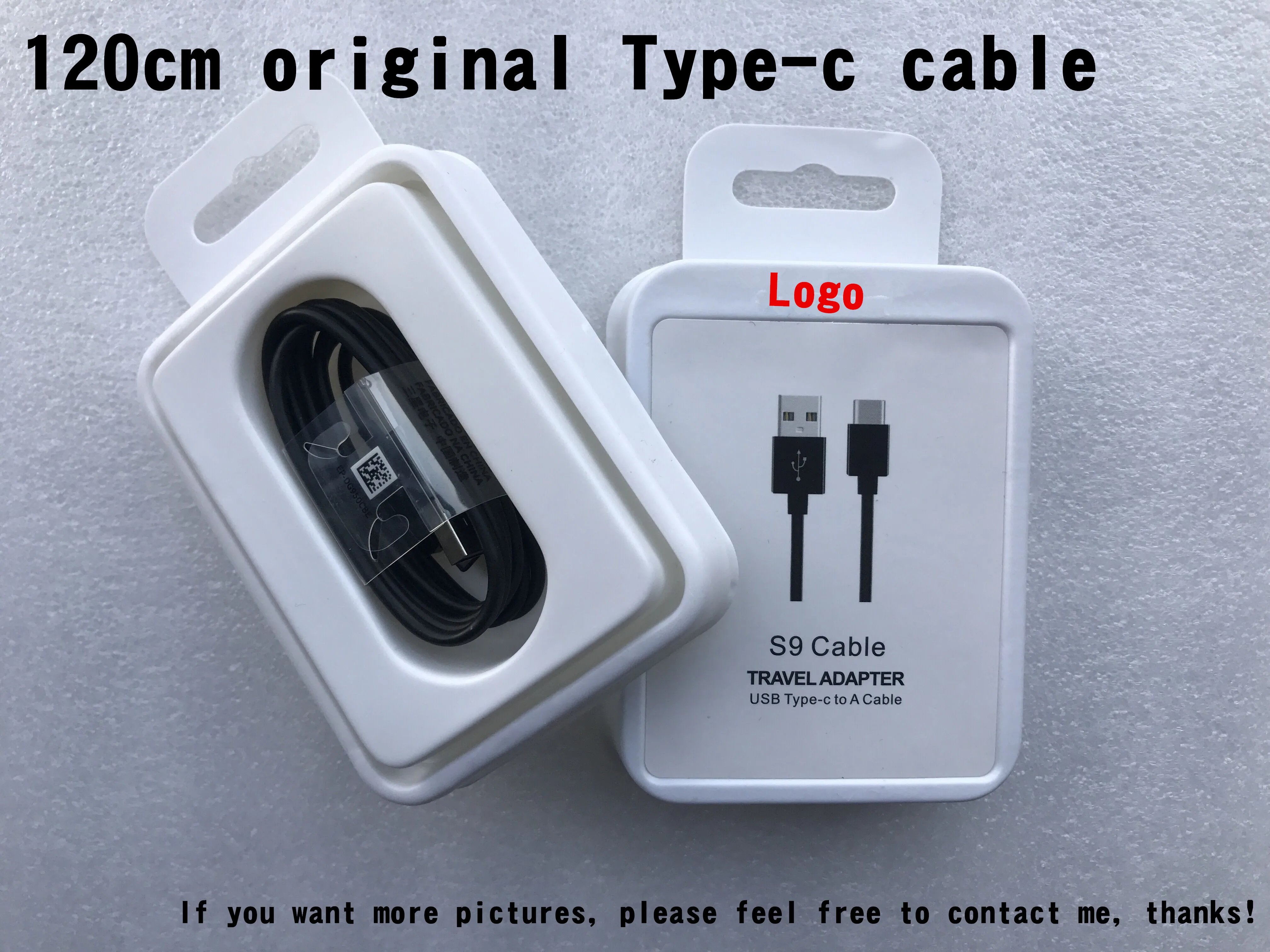 10 компл./лот 100% подлинный оригинал S9 S8 USB Type-C 1 2 M кабель для быстрой зарядки и