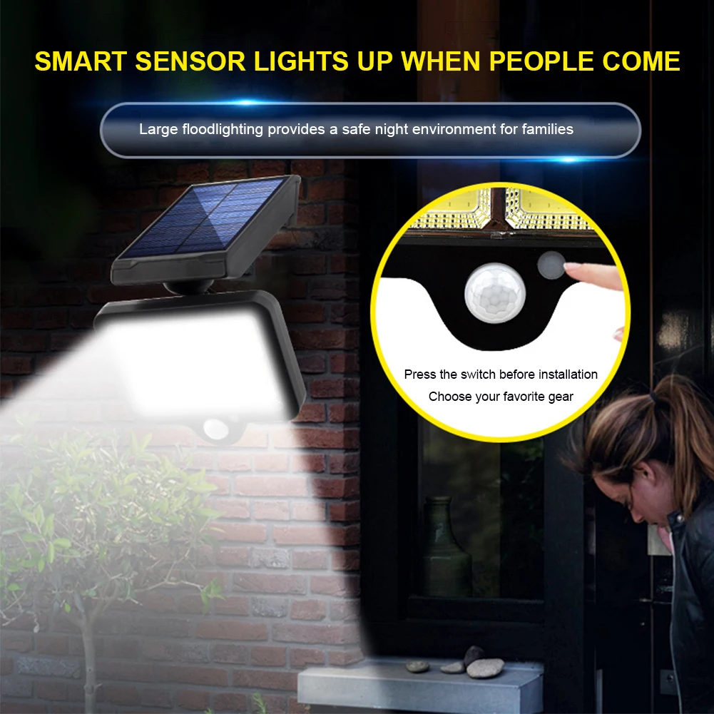 Solar da Parede ao ar Sensor de Movimento à Prova Luz com 160cob para Jardim Livre Dwaterproof Água Jardim Varanda Gramado Dentro Luz 6 Luz solar da parede ao ar livre