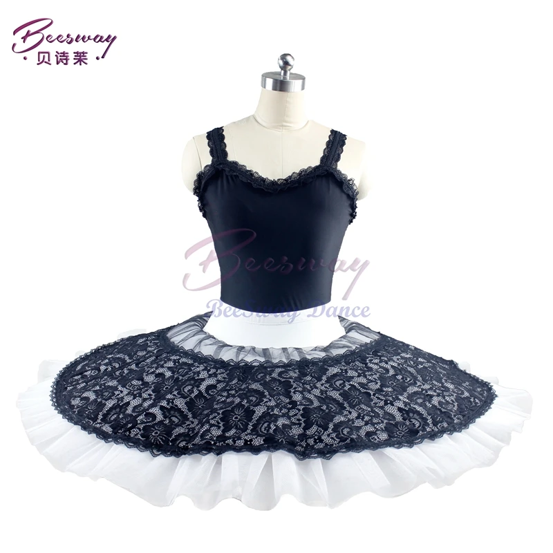 

Ballet Tutu Black Half Tutu Skirt Professional Rehearsal Ballet Platter Plate Pancake Tutus Practice Dance Clothing