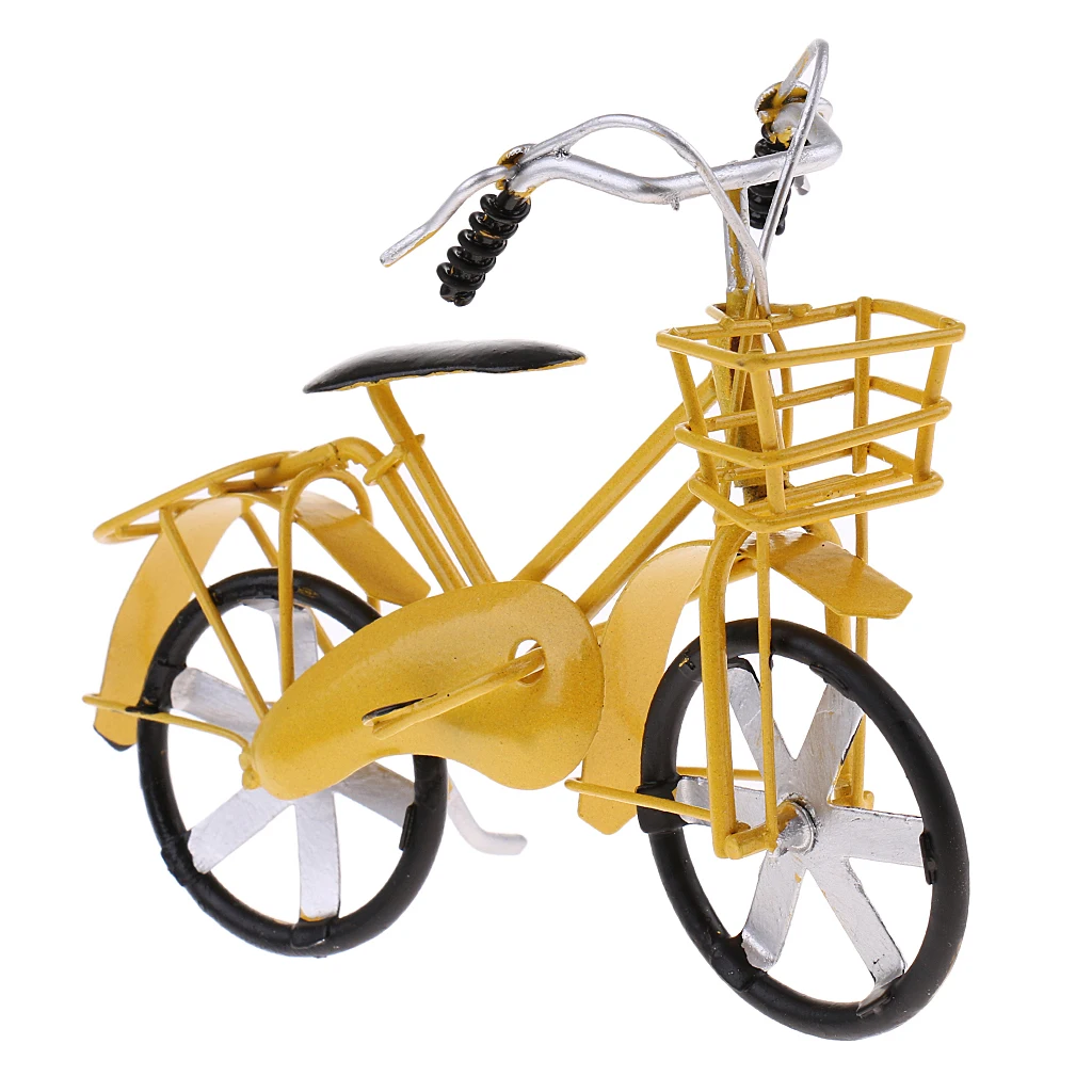 Artificial Exquisite Tin Bike  Model For Home Office Decoration
