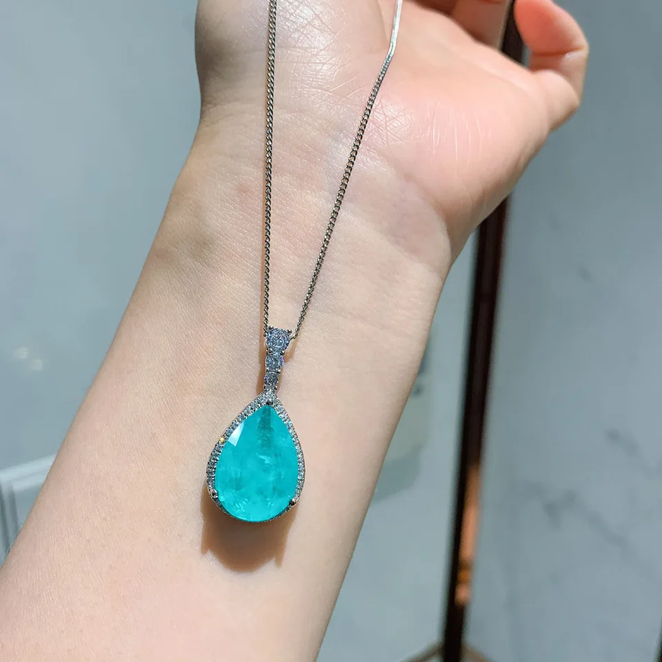 Set di gioielli in argento sterling Paraiba: anello turco fatto a mano