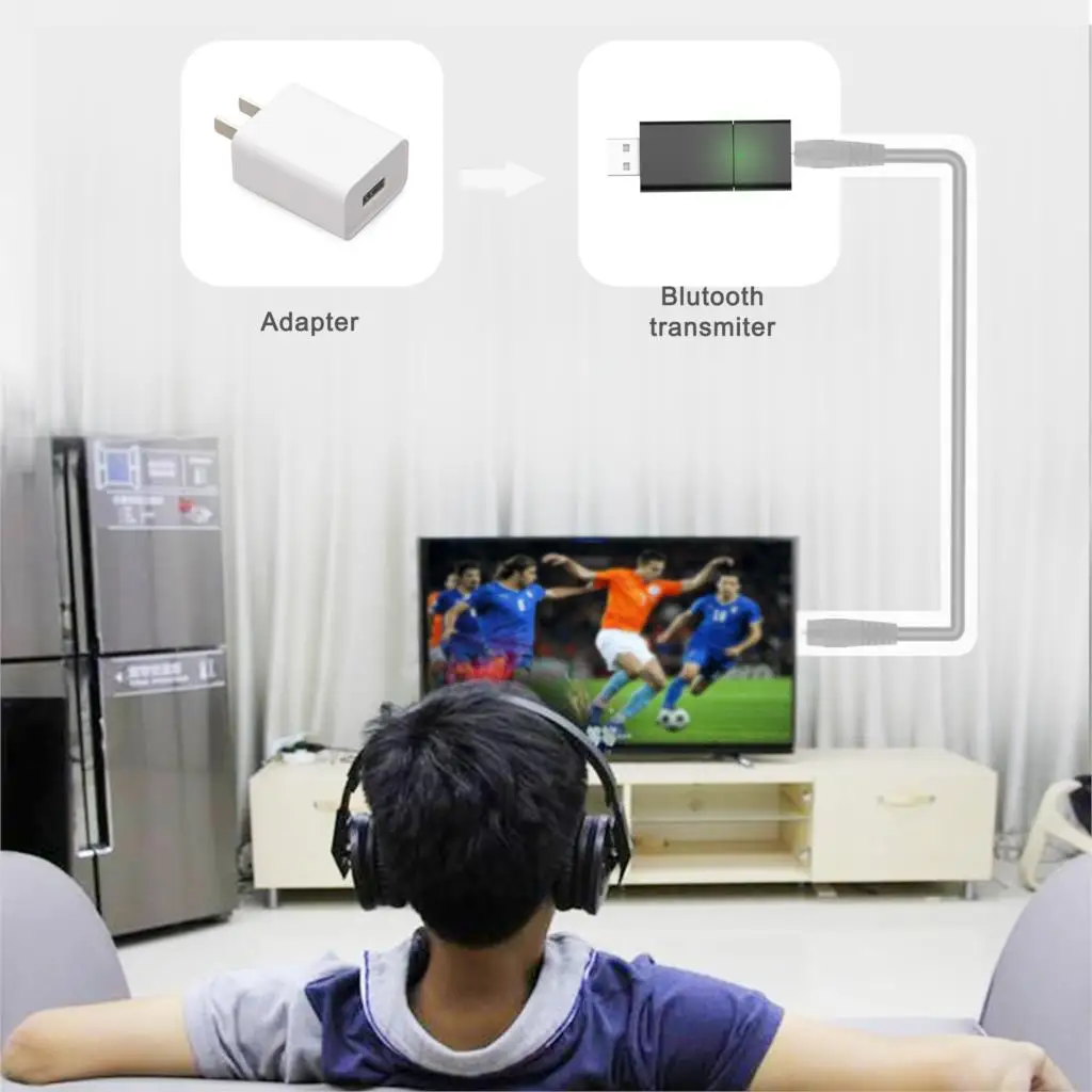 Мини bluetooth-трансмиттер для ТВ ПК беспроводная звуковая карта USB bluetooth-приемник с низкой задержкой