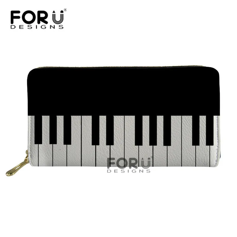 FORUDESIGNS Piano Music Note Women Long Clutch Wallet Large Capacity Holder Wallets Female Purse Lady Coin Purses Phone Card - Цвет: L5564Z21