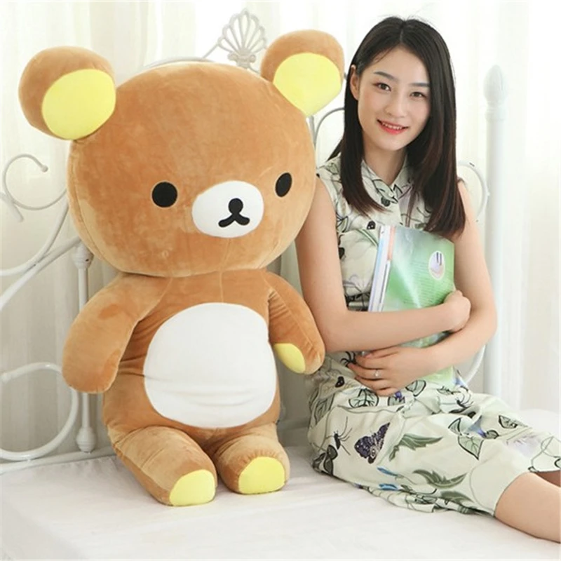 Almohada de peluche de Anime japonés Rilakkuma, muñeco de oso