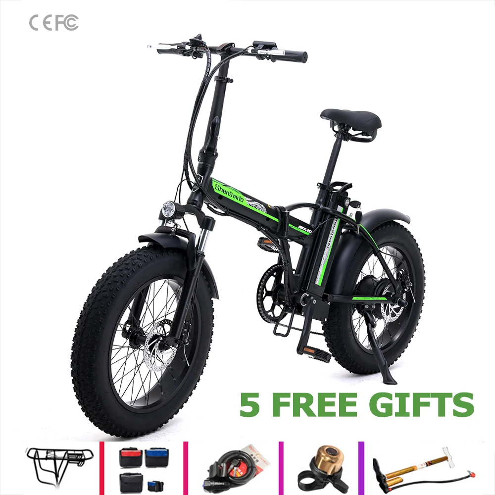 Tanie Rower elektryczny 20 cal elektryczny śnieg rower e bike 500W szybki silnik e rower składany przenośne elektryczne rowerowe