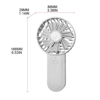 

Mini Handheld Fan Portable USB Charging 3 Speed Settings Air Cooler Outdoor Use E65E