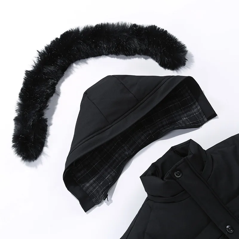 KIMSERE мужские Длинные парки зимние теплые куртки и пальто с хлопковой подкладкой утепленная теплая верхняя одежда ветровка с меховым