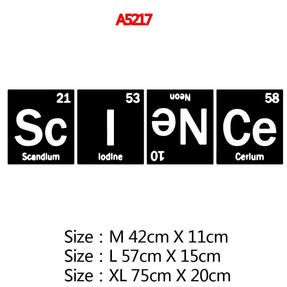 Промежуточный стол элементов серии составные наклейки на стену слова цитаты виниловые настенные наклейки для кабинета Кухня для химических любителей - Цвет: A5217