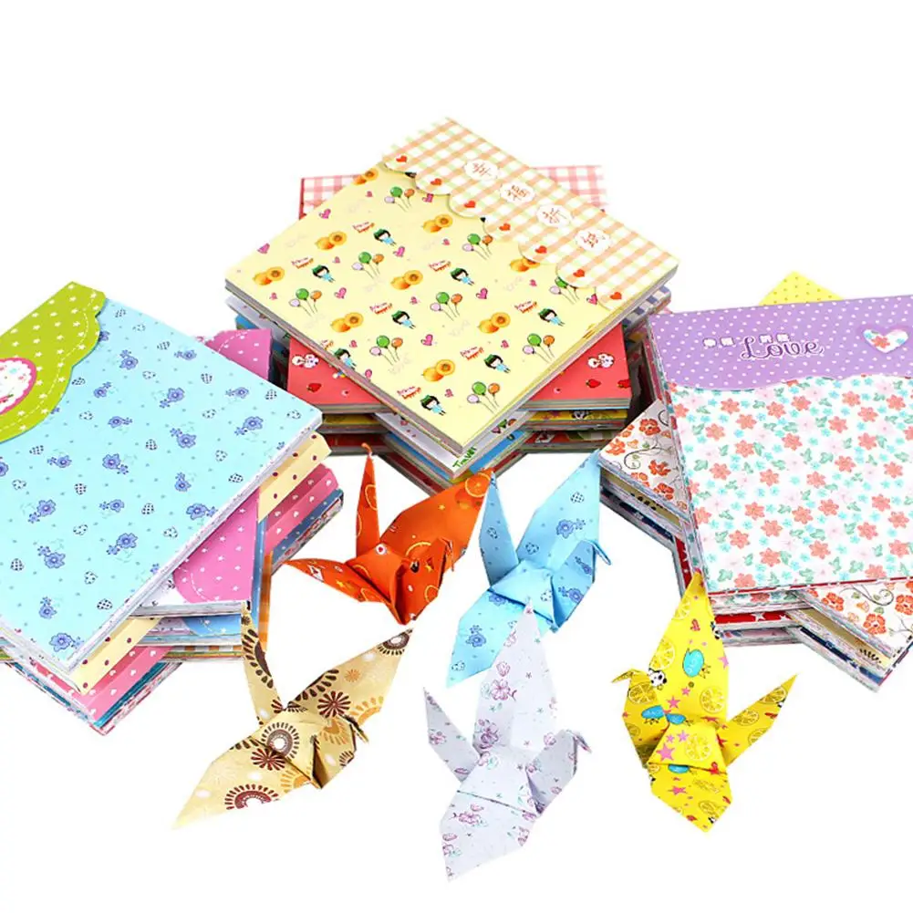 

72Pcs 15x15cm DIY Square Shape Flower Scrapbooking Paper Kids Child Art Origami Craft