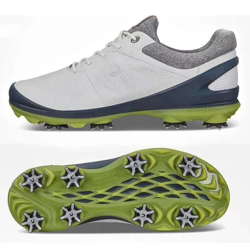 

New Brand Men Golf Shoes Genuine Leather Spikes Golf Sport Training Sneakers Men Comfortable Waterproof Golf Trainers