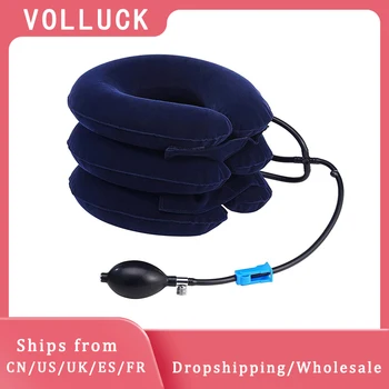 

3 Layer Inflatable Neck Collar Traction Device for Pain Relief Soft Air Cervical Stretcher Pillow Back and Neck Massage