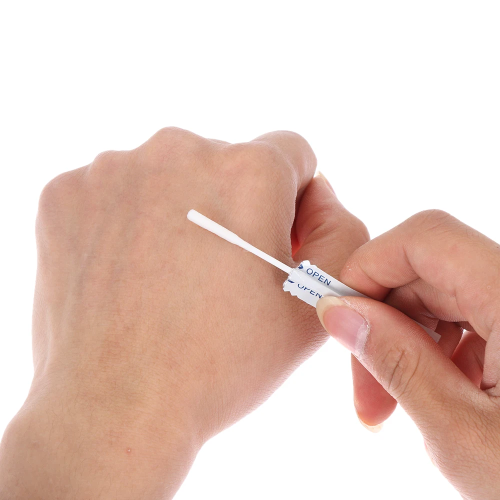 10 Pcs Double Head Cleaning Stick Skin Care Wet Alcohol Cotton Swabs Makeup Cotton Swabs Cleaning Disposable Applicator