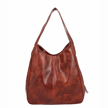 

2020 European and American fashion new women's PU solid color leisure versatile retro single shoulder bag large capacity women's
