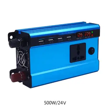 

Solar Inverter DC 12/24V to AC 220V 500/3000/4000/5000W 4 USB Ports 2/3 Sockets Newest