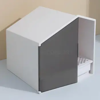 

Small House Cat Sandbox Semi-closed Cat Toilet Sandbox Deodorizer Cat Dung Basin