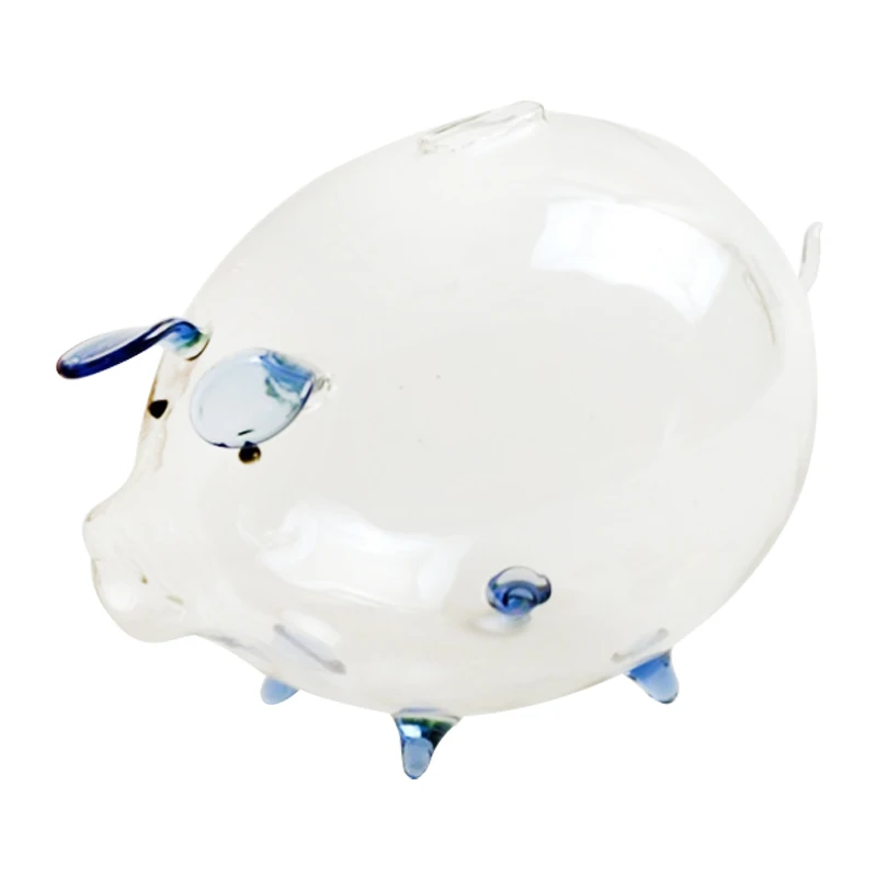 Pig Piggy Bank Money Boxes Coin Saving Box Cute Transparent Glass