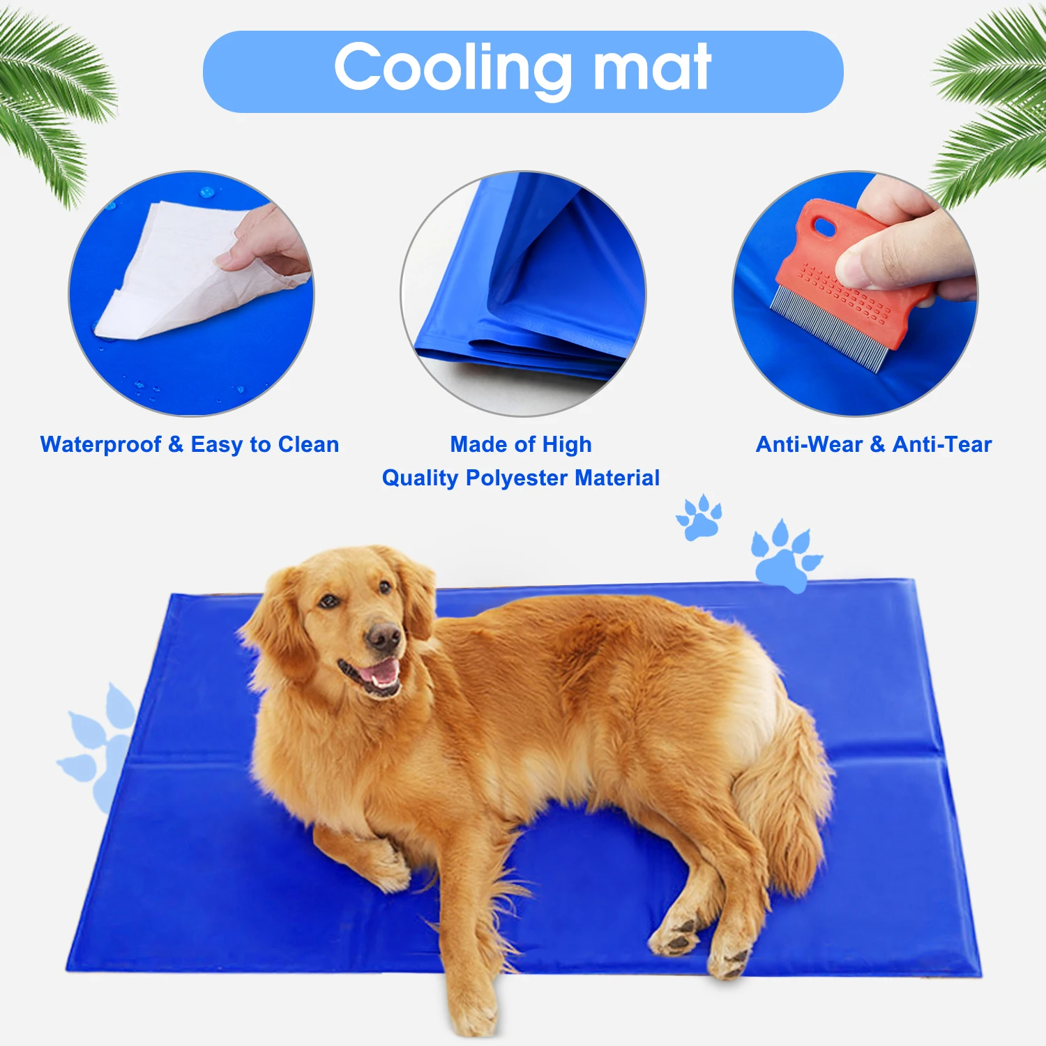 50x90cmDogCoolingMatSummerIcePadDogsCatBlanketSofaBreathable