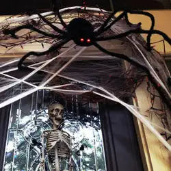 Паук Хэллоуин украшение дом с привидениями бутафория Крытый Открытый Гигантский черный паук украшения для домашнего праздника Белый Паук