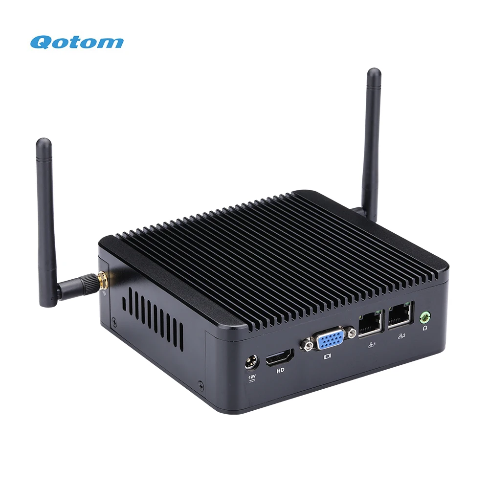 QOTOM мини ПК Core i3 процессор Dual LAN Mini PC с последовательный порт настольный компьютер