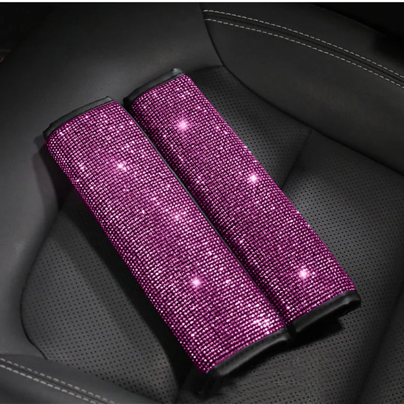 Großhandel 2 Pack Bling Strass Kristall Universal Auto Sitz Gürtel Pads  Abdeckung Weichen Komfort Plüsch Schulter Strap Harness Pad