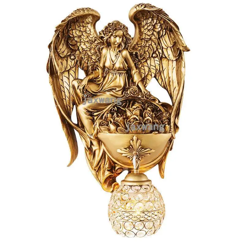 

French Retro LED Wall Lamps Luxury Golden Art Vanity Light Wall Lights for Home Bathroom Living Room Decoration Wall Sconce Lamp