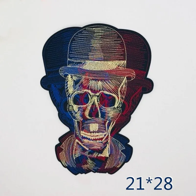 

Diy Decorative Patch Phantom Skull Large Embroidery Cloth Patch