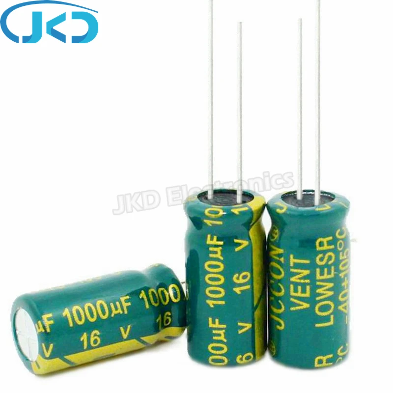 

20pcs/lot 16V 1000UF 8*16mm aluminum electrolytic capacitor 1000uf 16V 20% high frequency electrolytic capacitor