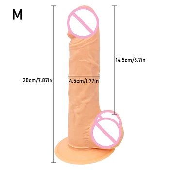 Huge Realistic Dildos Soft Skin Feeling Penis Erotic Thick Phallus with Suction Cup Big Dick Sex Toys for Women Masturbation 2