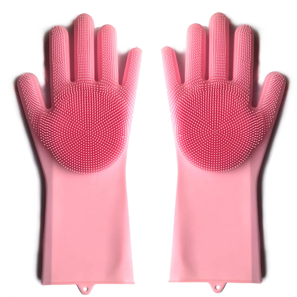 1 пара прочные волшебные перчатки волшебные силиконовые перчатки Чистящая Щетка скраб перчатки для домашних животных щетка для мытья автомобиля