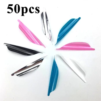 

50pcs Decut 2 Archery Spin Wings Vanes Spiral Fletches Tape Arrow DIY New