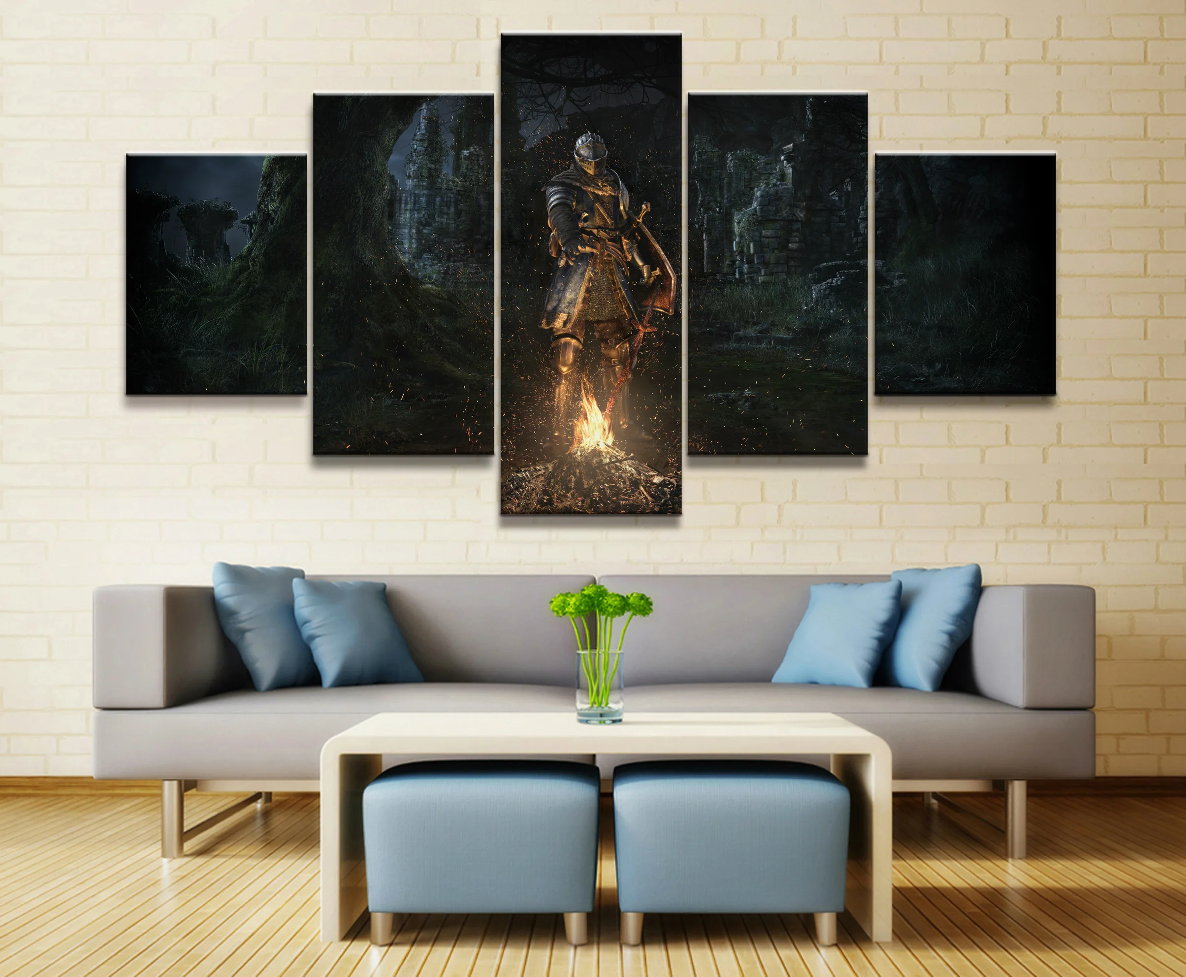 5 панель игра Dark Souls холст фехтовальщик печатная живопись гостиная Настенная