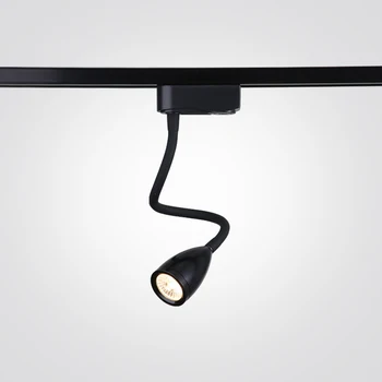 

Spot Rail Spotlights 5w Rotate 360 degrees led track light cob aisilan black white rail lights fixtures