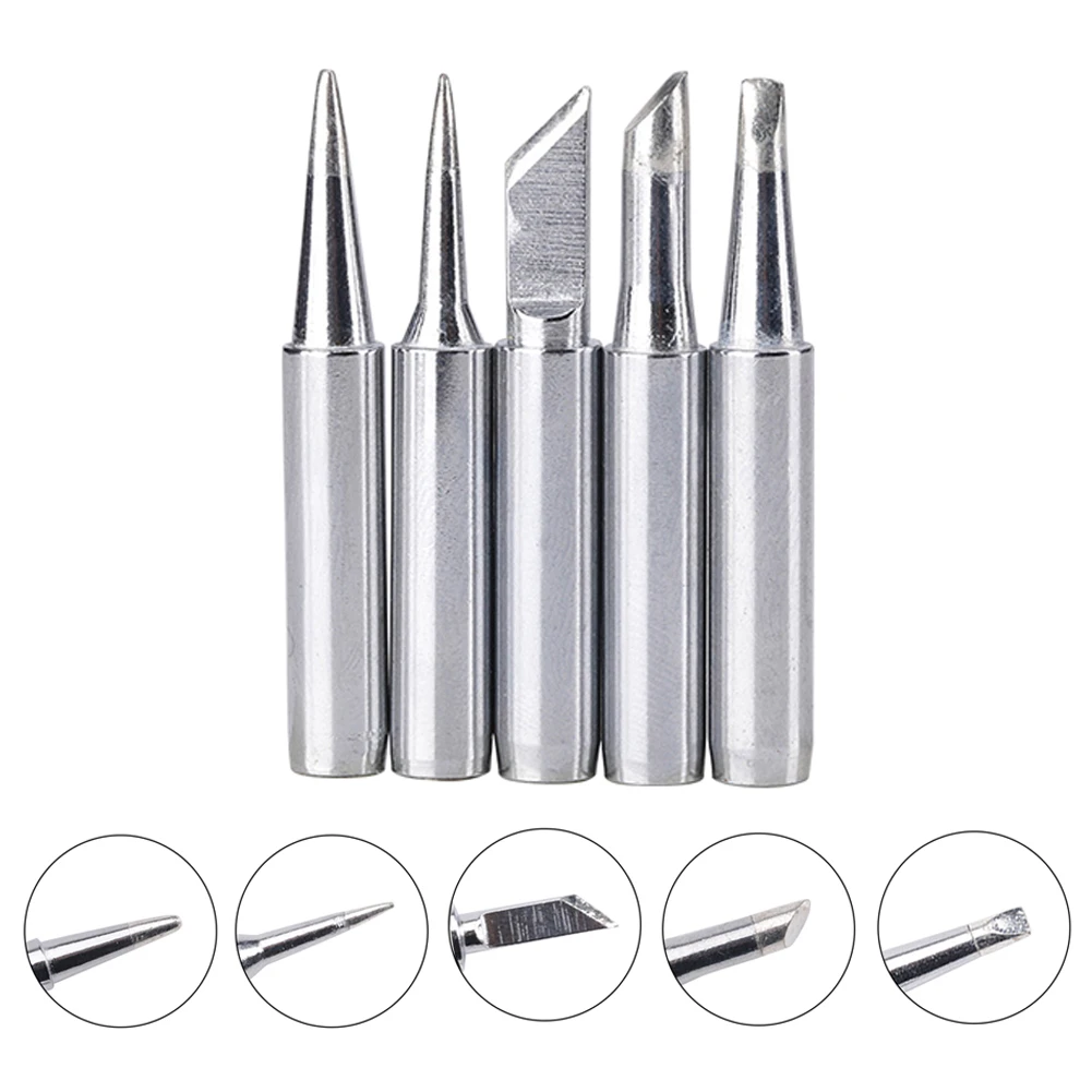 5pcs/set Soldering Tips 900M-T I K B 2.4D 3C Replacement Eletric Solder Iron Station Metal Screwdriver 42mm Welding Rework Tool |